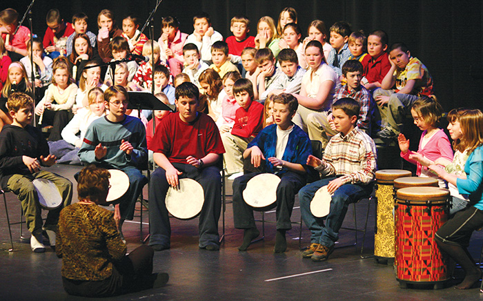 Grades 3 to 6 performance at a teacher convention in 2006.